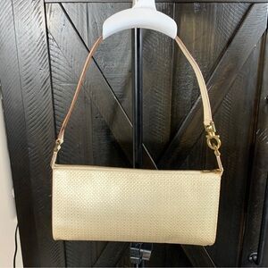 Salvatore Ferragamo Gancini Monogram Shoulder Bag Beige Italy